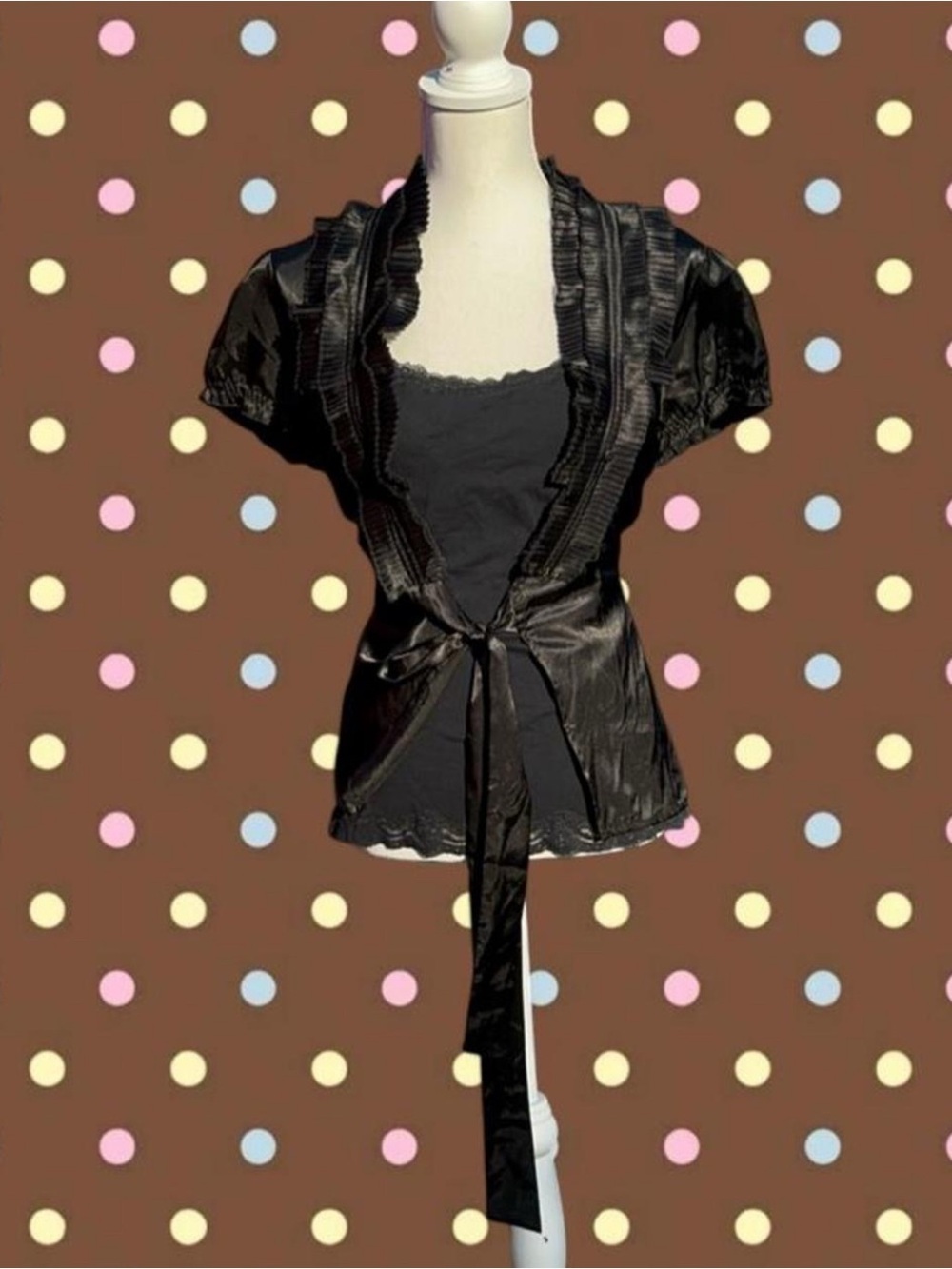 Black lace strat shirt